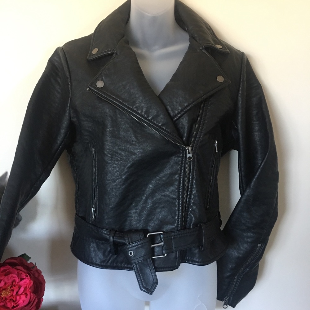 VS faux leather bomber NWOT